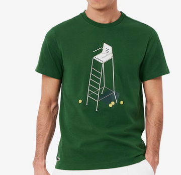T-SHIRT LACOSTE CON STAMPA HERITAGE