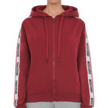 FELPA CON ZIP E CAPPUCCIO MOSCHINO