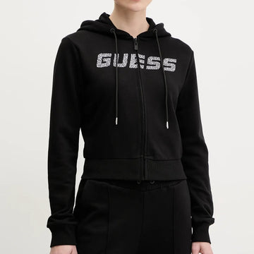 FELPA CON ZIP GUESS RHINESTONES