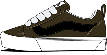 SCARPE VANS KNU SKOOL ELASTIC LACE OLIVE/BLACK