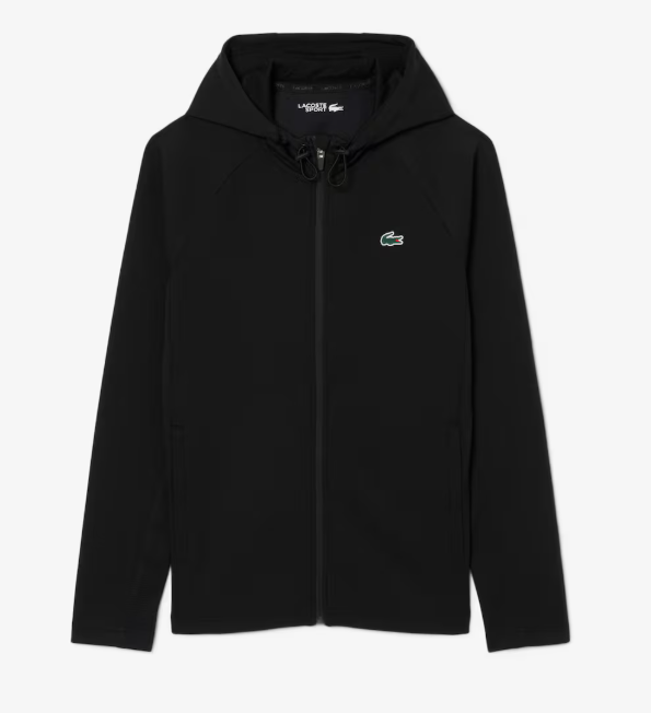 FELPA CON ZIP E CAPPUCCIO LACOSTE