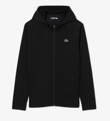 FELPA CON ZIP E CAPPUCCIO LACOSTE