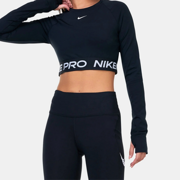 TOP SPORTIVO MANICA LUNGA NIKE PRO WOMEN'S DRI-FIT NERO