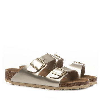 BIRKENSTOCK ARIZONA KIDS ELECTRIC METALLIC GOLD