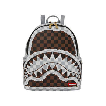 ZAINETTO SPRAYGROUND CREAM AND BROWN TEAR CHECK SAVAGE