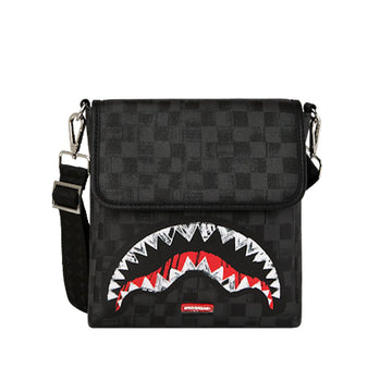 SPRAYGROUND SCRIBBLE SHARK MESSENGER BAG